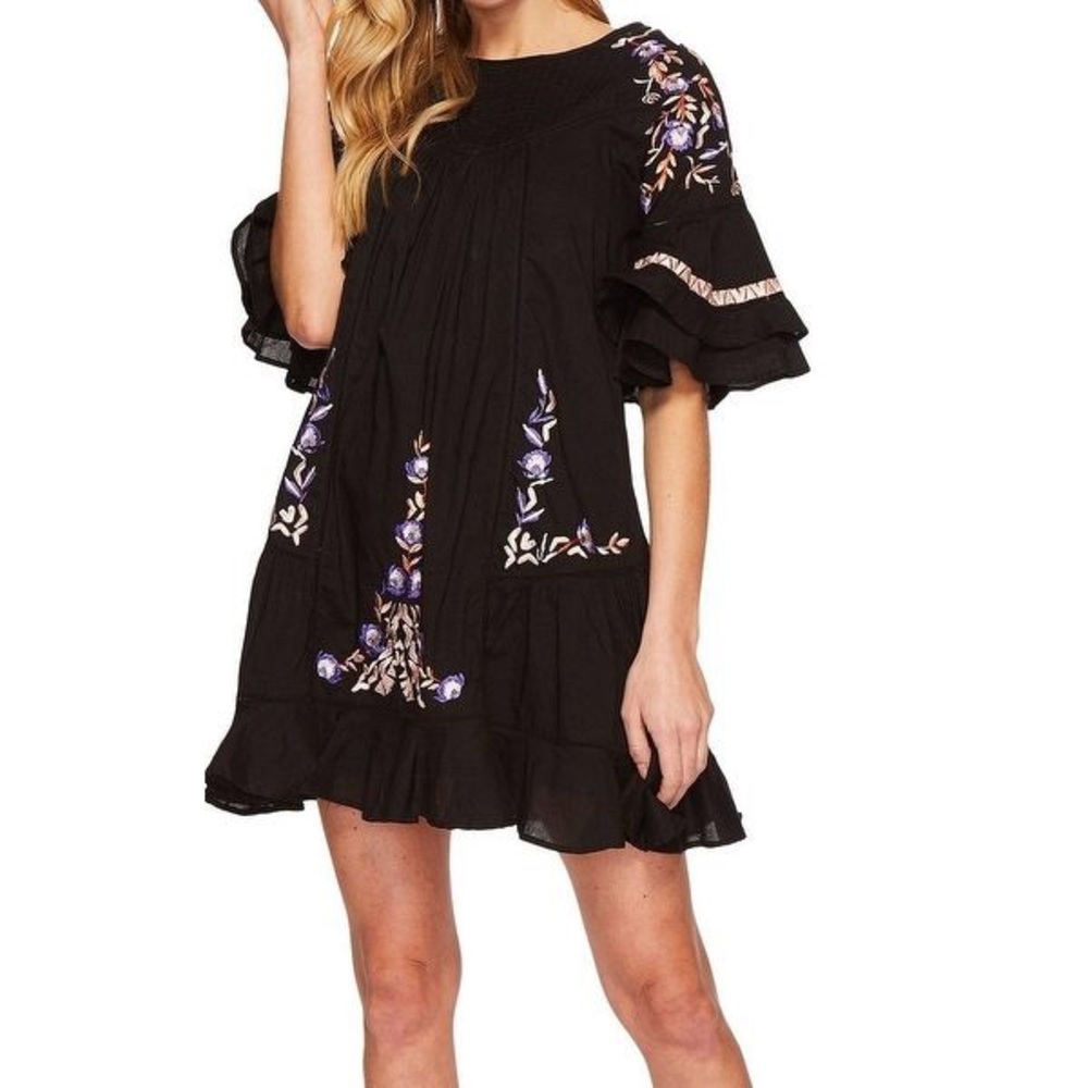 Free People “Pavlo” Floral Embroidered Dress